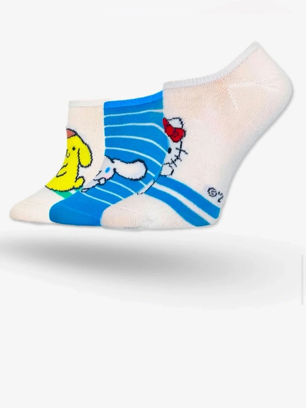 🌶️$5🌶️ NEW HELLO KITTY & Friends Scoop Liner Socks 3-Pack Shoe Size 4-10 Women's